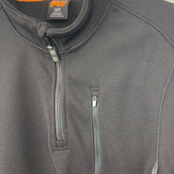 TIMBERLAND Pro Studwall Quarter-Zip Textured Fleece in Black - Picture 8 of 15